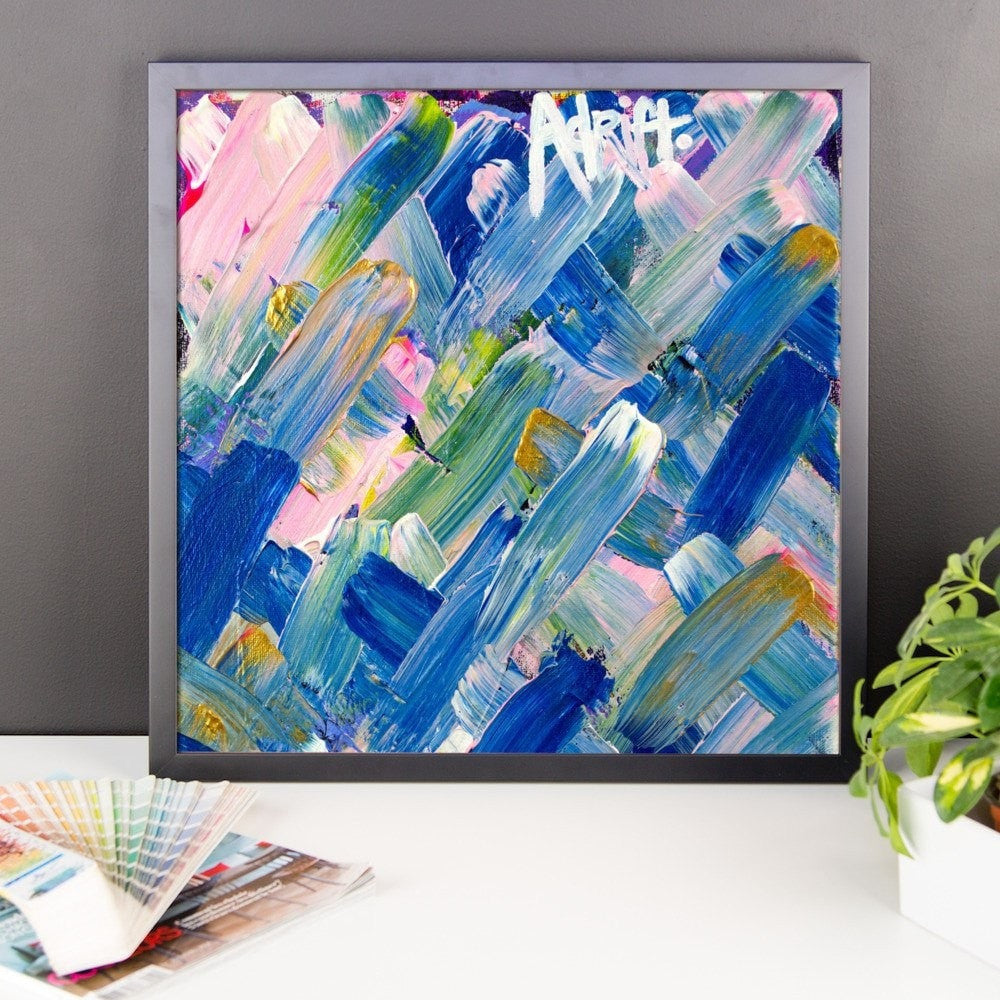 Adrift. Enhanced Matte Paper Framed Poster Abstract Deep