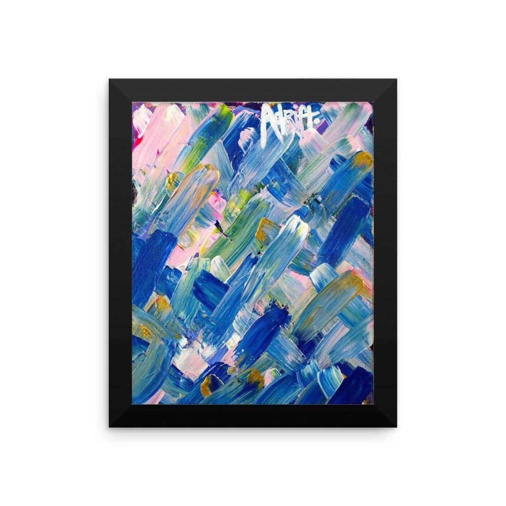 Adrift. Enhanced Matte Paper Framed Poster Abstract Deep