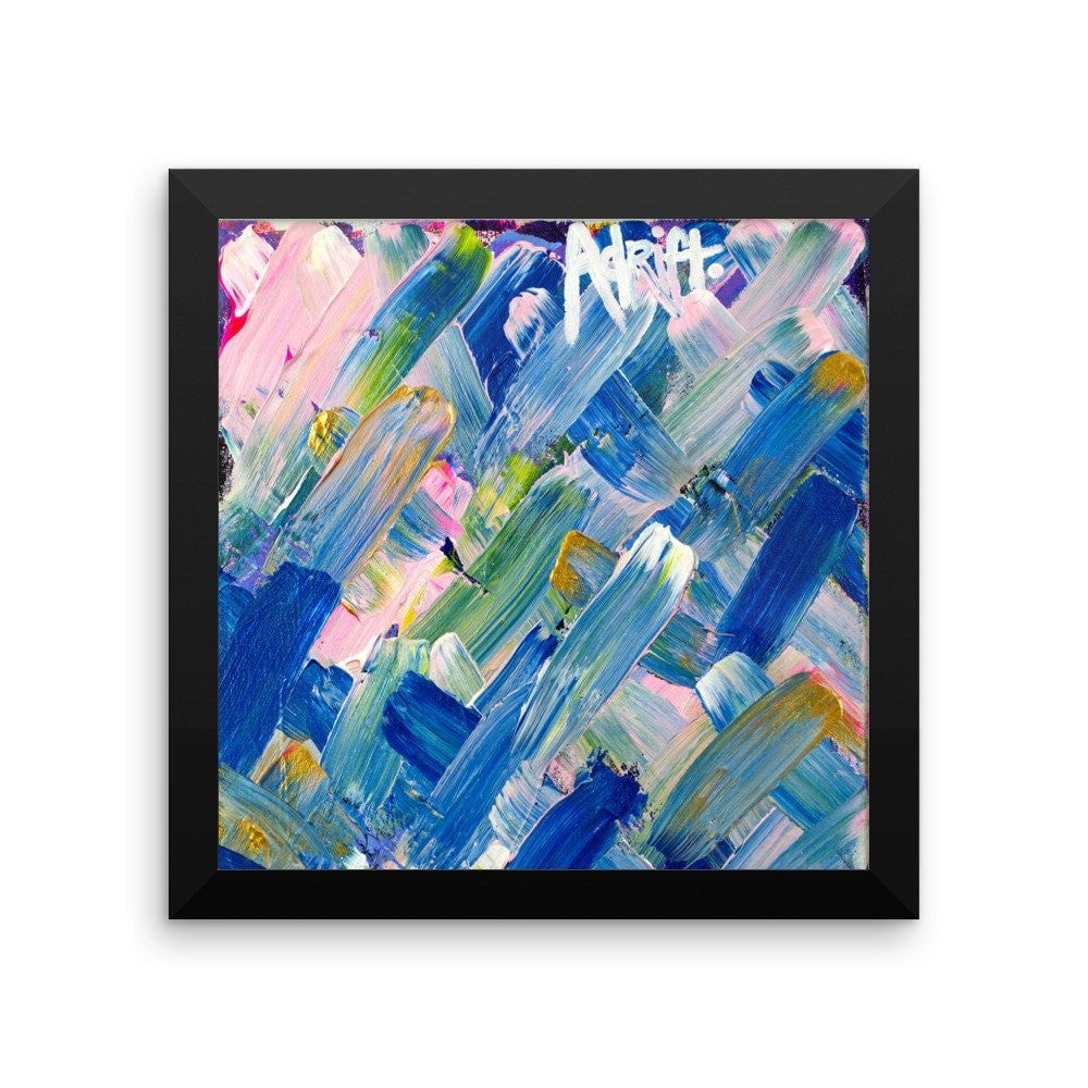 Adrift. Enhanced Matte Paper Framed Poster Abstract Deep