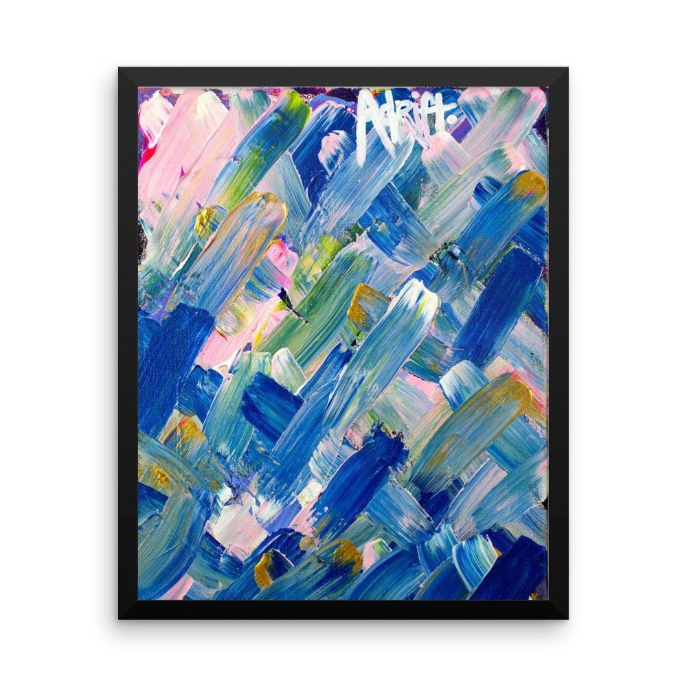 Adrift. Enhanced Matte Paper Framed Poster Abstract Deep