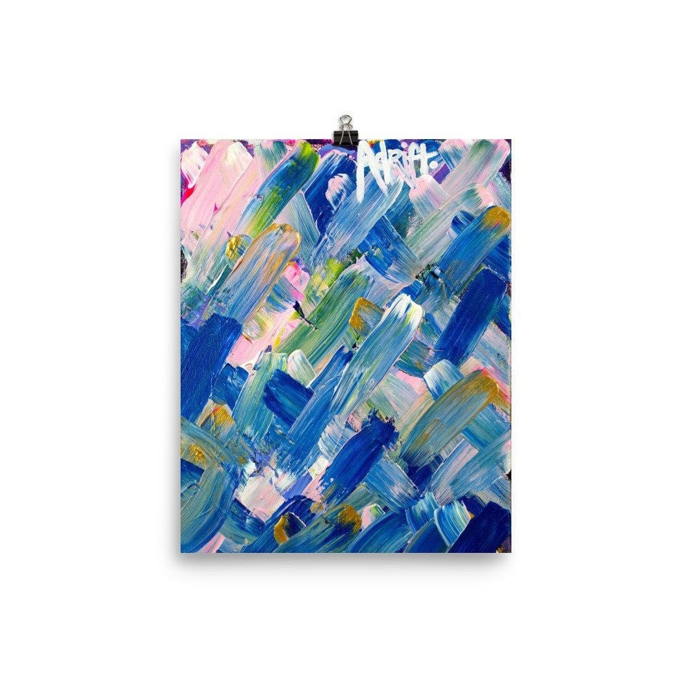 Adrift. Enhanced Matte Paper Poster Abstract Deep