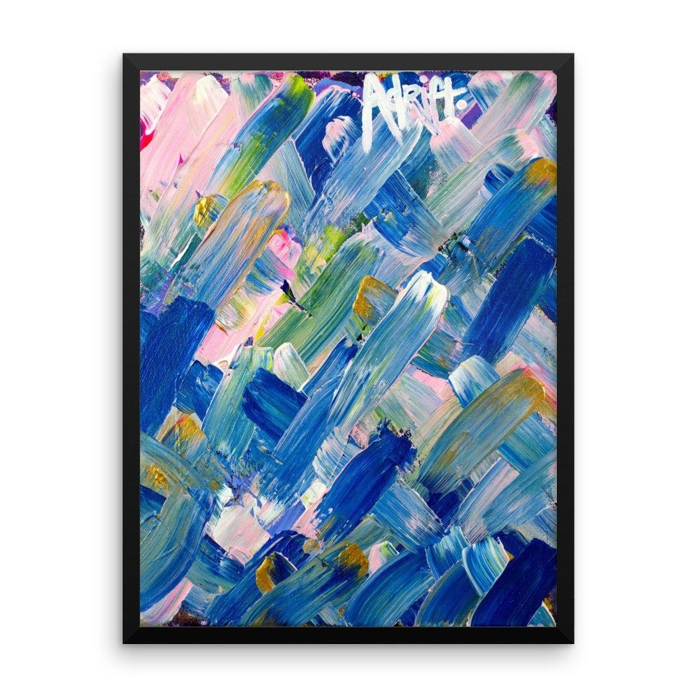 Adrift. Premium Luster Photo Paper Framed Poster Abstract Deep