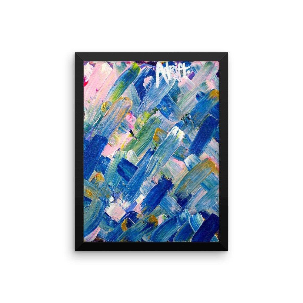 Adrift. Premium Luster Photo Paper Framed Poster Abstract Deep