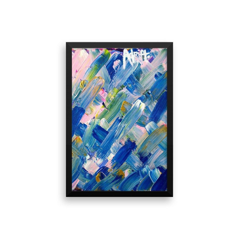 Adrift. Premium Luster Photo Paper Framed Poster Abstract Deep