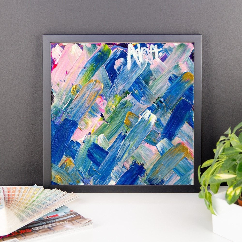 Adrift. Premium Luster Photo Paper Framed Poster Abstract Deep