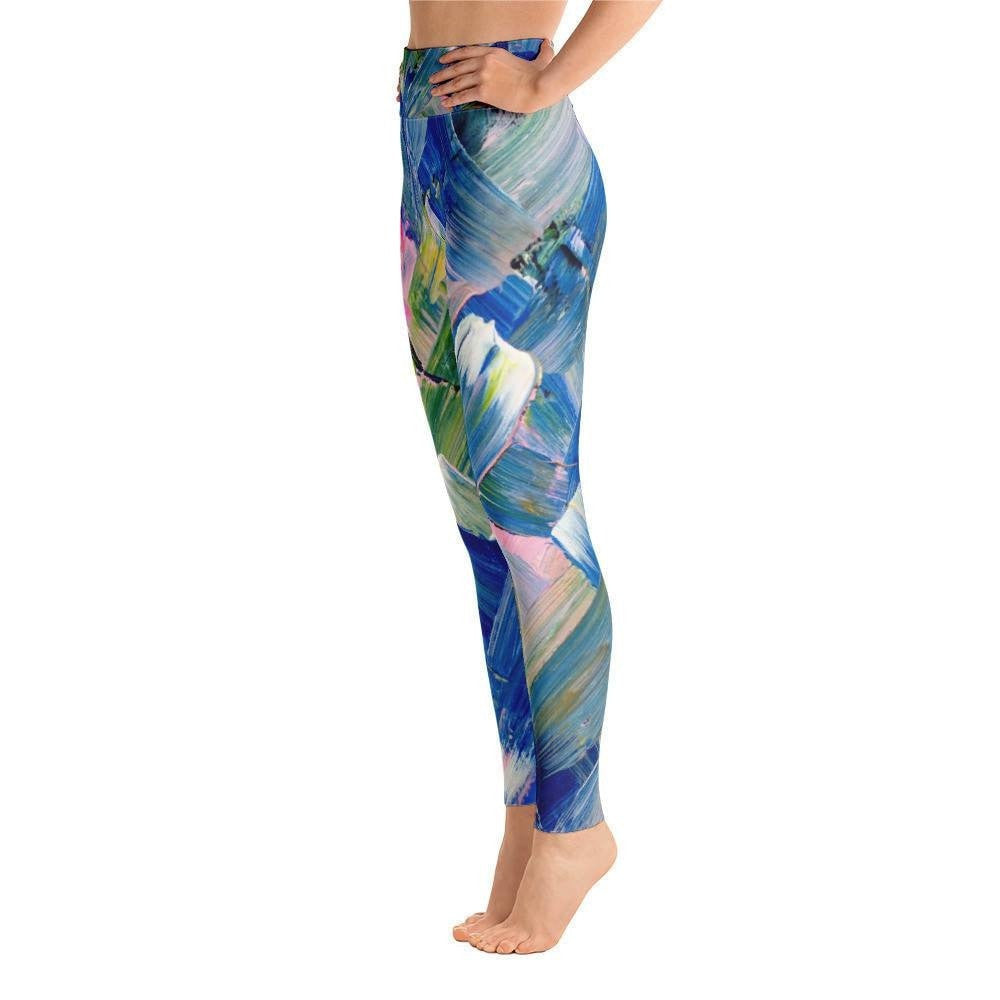 Adrift. Yoga Leggings Abstract Deep
