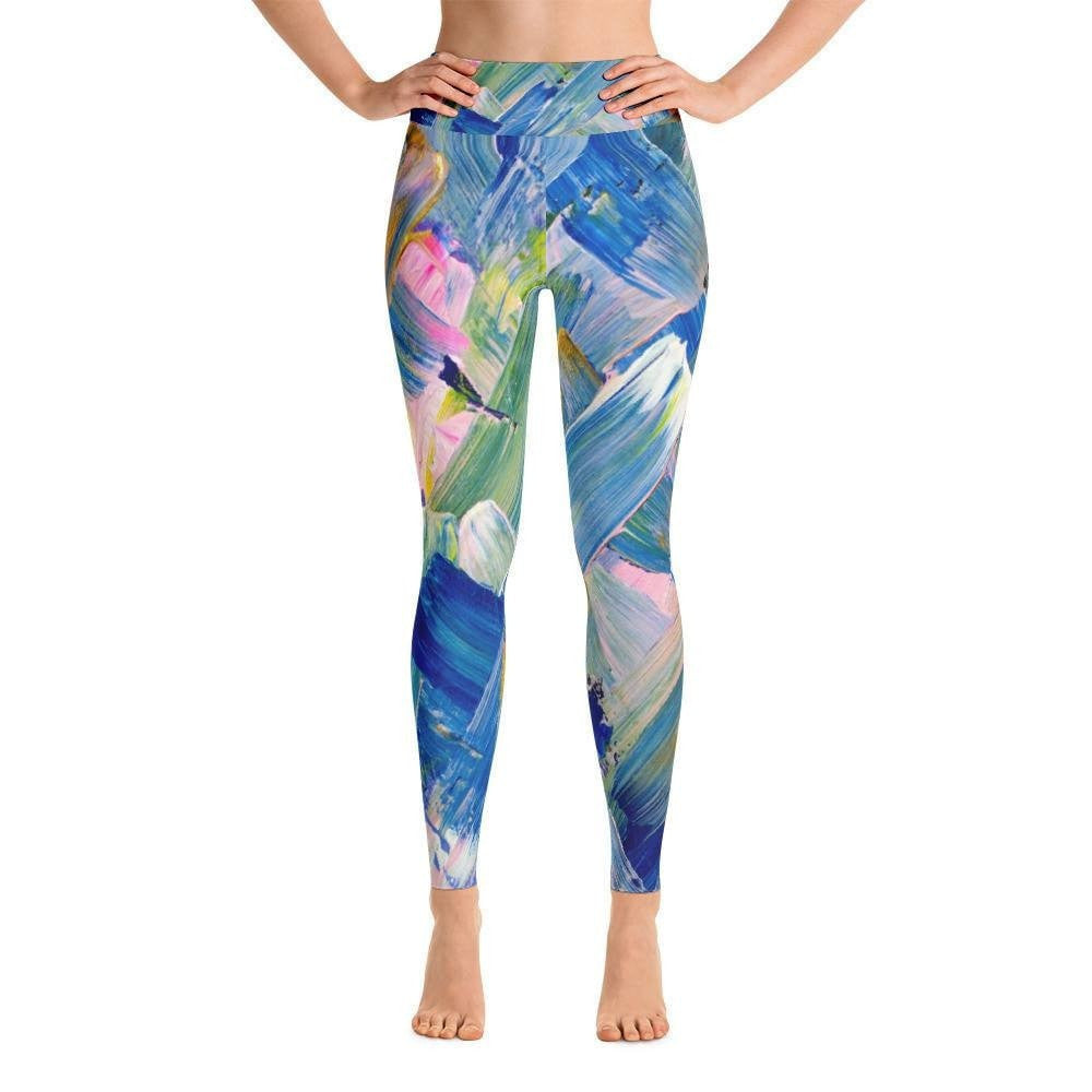 Adrift. Yoga Leggings Abstract Deep