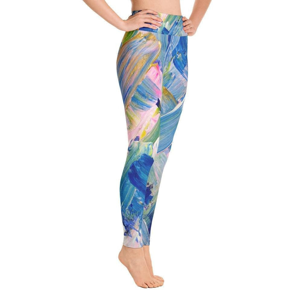 Adrift. Yoga Leggings Abstract Deep