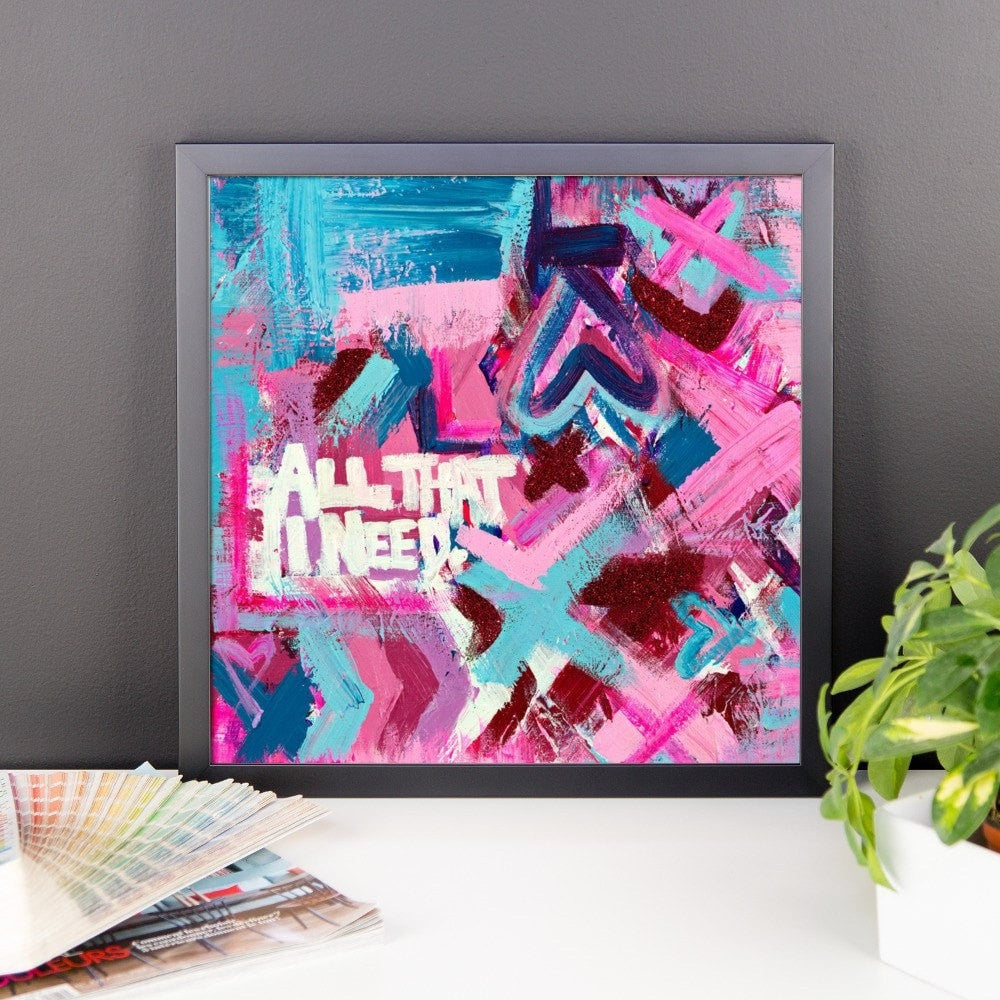 All That I Need. Premium Luster Photo Paper Framed Poster Abstract Deep