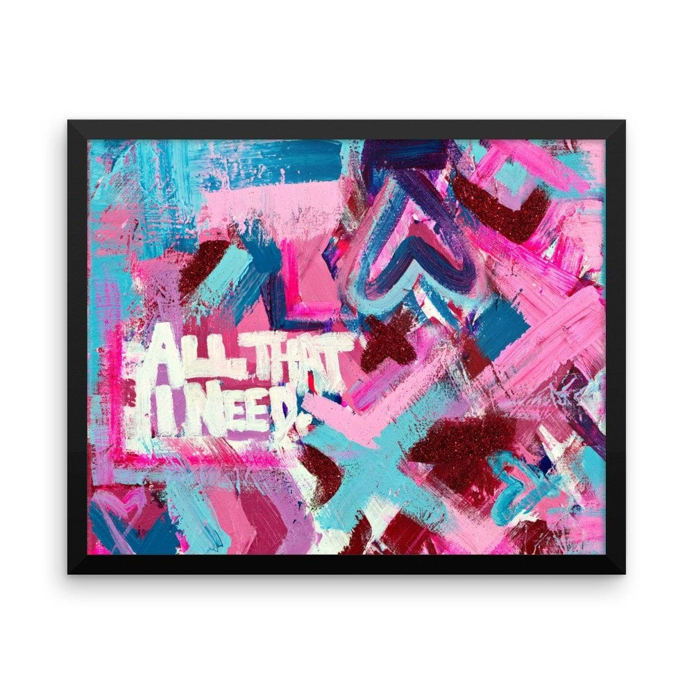 All That I Need. Premium Luster Photo Paper Framed Poster Abstract Deep