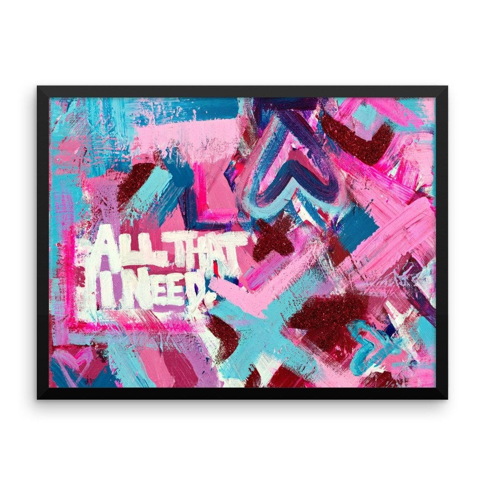 All That I Need. Premium Luster Photo Paper Framed Poster Abstract Deep