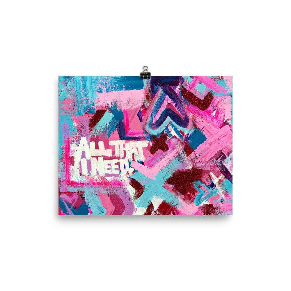 All That I Need. Premium Luster Photo Paper Poster Abstract Deep