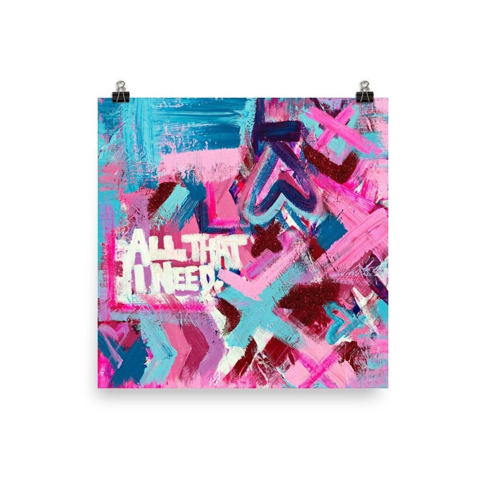 All That I Need. Premium Luster Photo Paper Poster Abstract Deep