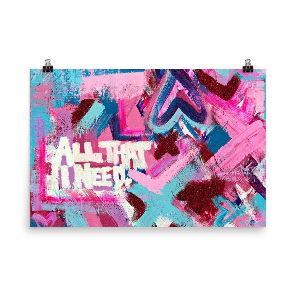 All That I Need. Premium Luster Photo Paper Poster Abstract Deep