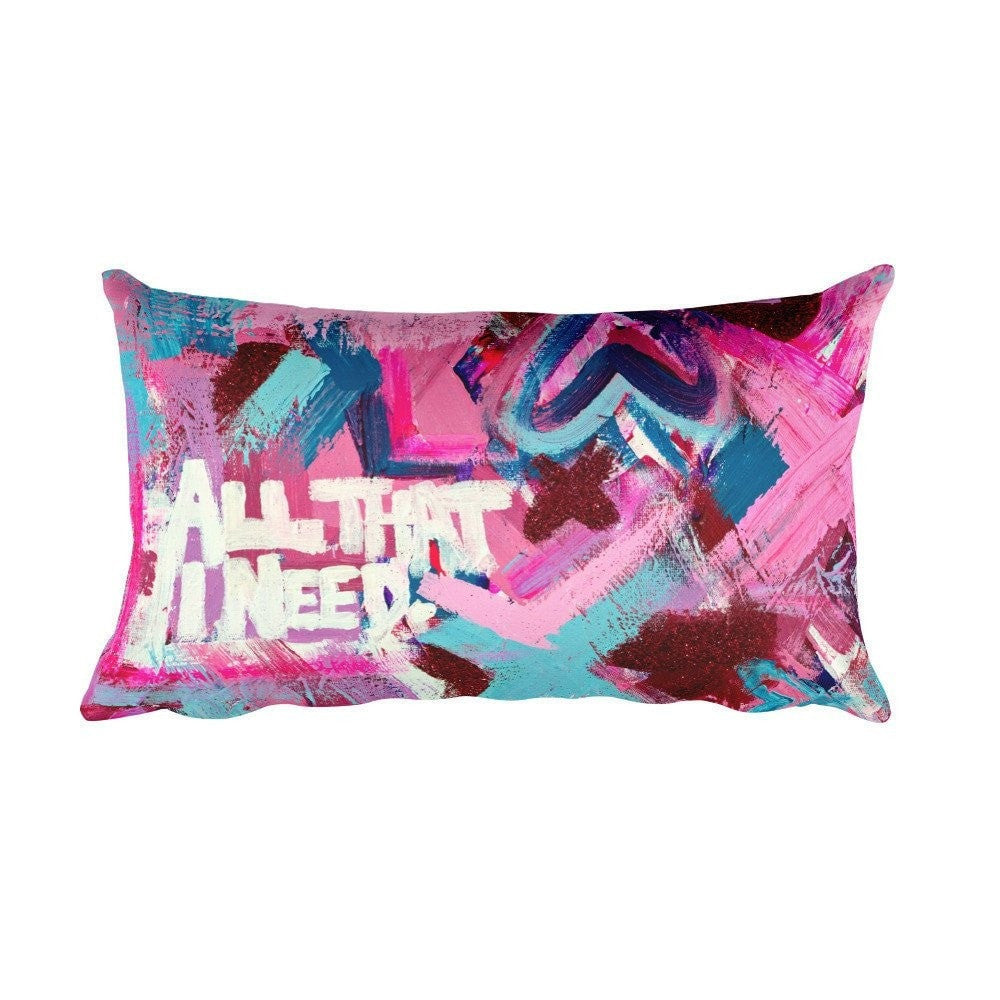 All That I Need. Rectangular Pillow Abstract Deep