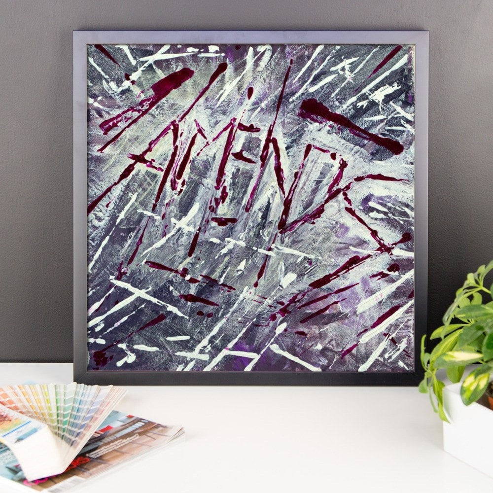 Amends. Enhanced Matte Paper Framed Poster Abstract Deep