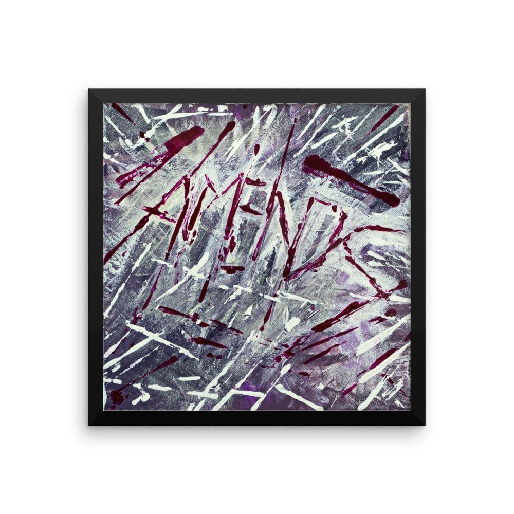 Amends. Enhanced Matte Paper Framed Poster Abstract Deep