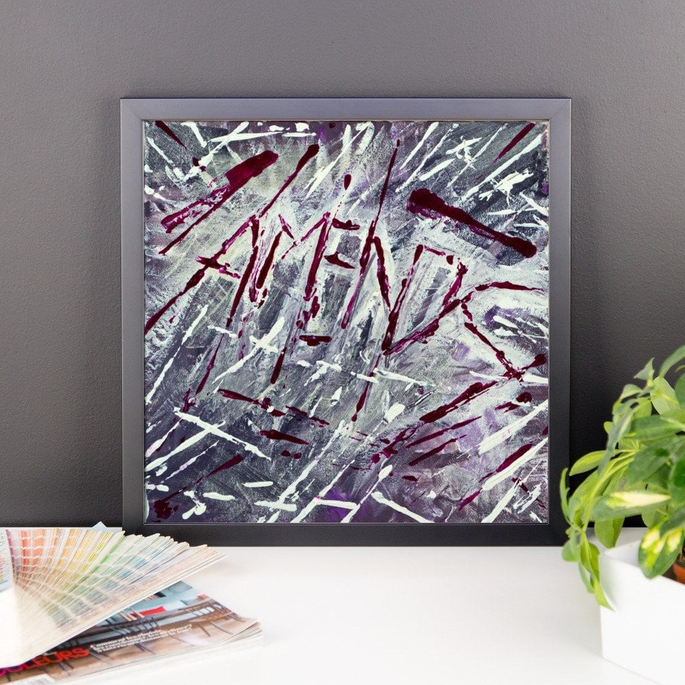 Amends. Enhanced Matte Paper Framed Poster Abstract Deep
