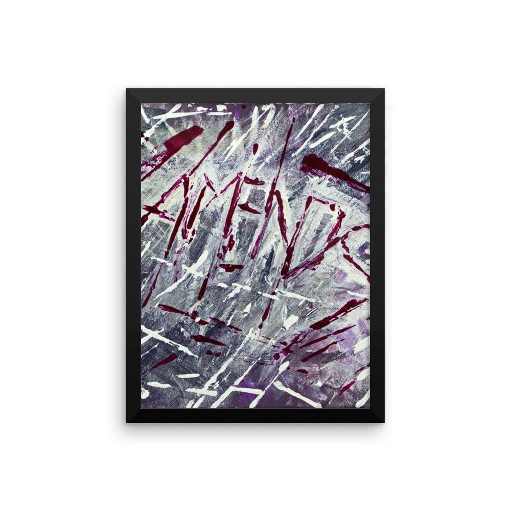 Amends. Premium Luster Photo Paper Framed Poster Abstract Deep