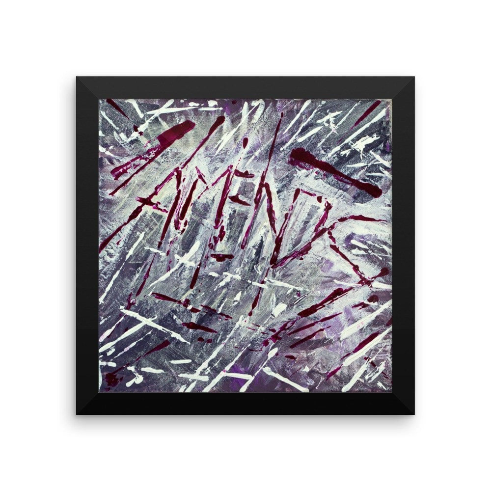 Amends. Premium Luster Photo Paper Framed Poster Abstract Deep