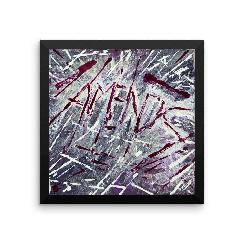 Amends. Premium Luster Photo Paper Framed Poster Abstract Deep