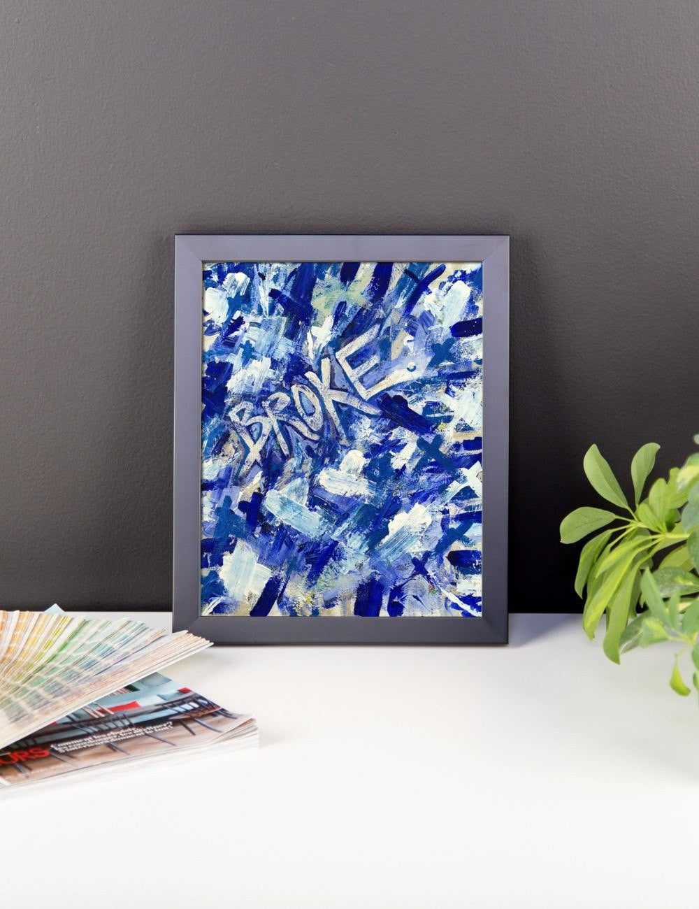 Broke. Premium Luster Photo Paper Framed Poster Abstract Deep