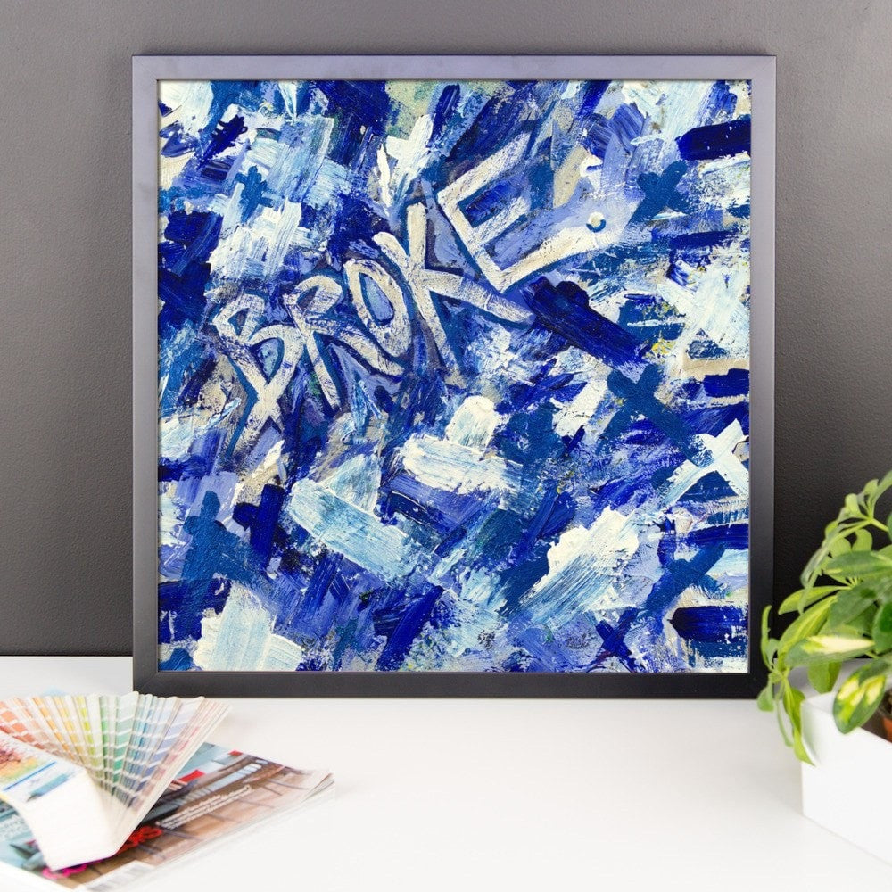 Broke. Premium Luster Photo Paper Framed Poster Abstract Deep