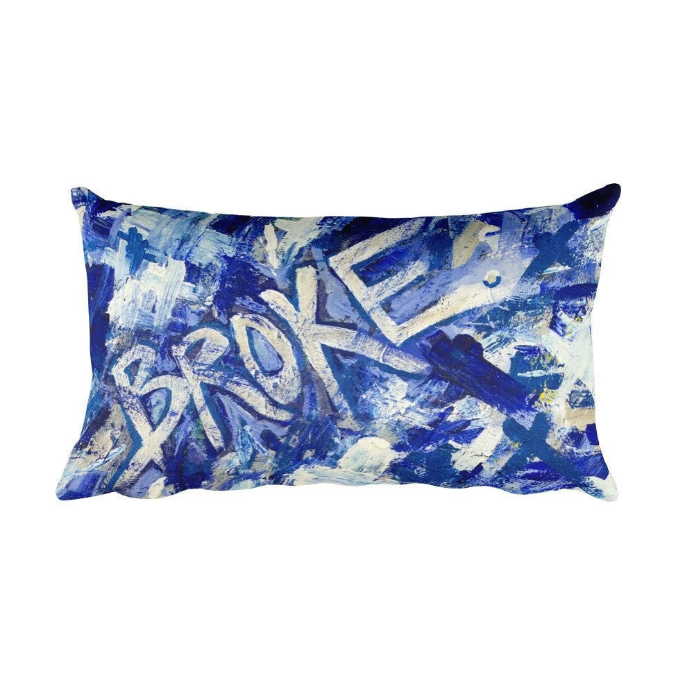 Broke. Rectangular Pillow Abstract Deep