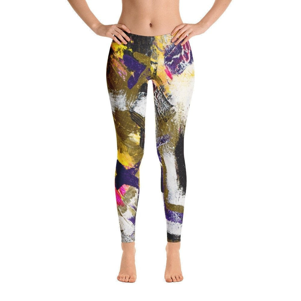 Even So. Ankle Length Leggings Abstract Deep