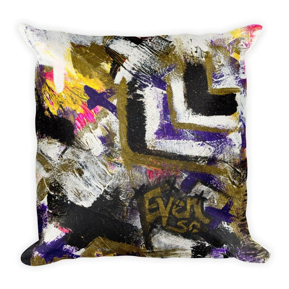 Even So. Square Pillow Abstract Deep