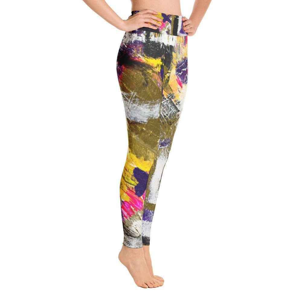 Even So. Yoga Leggings Abstract Deep