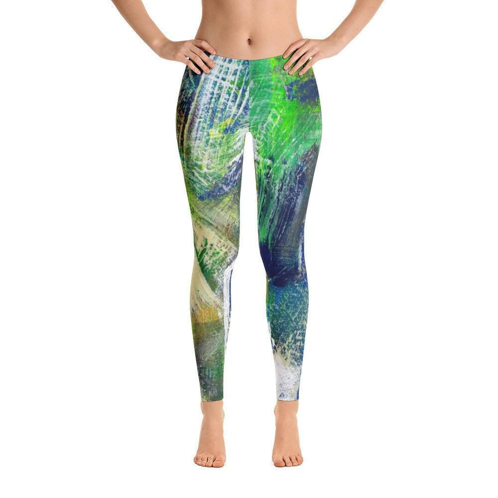For Now. Ankle Length Leggings Abstract Deep