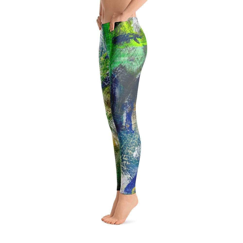 For Now. Ankle Length Leggings Abstract Deep