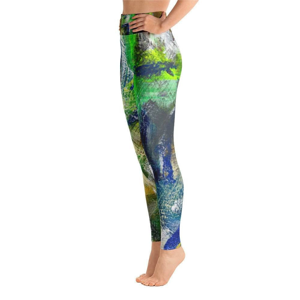 For Now. Yoga Leggings Abstract Deep