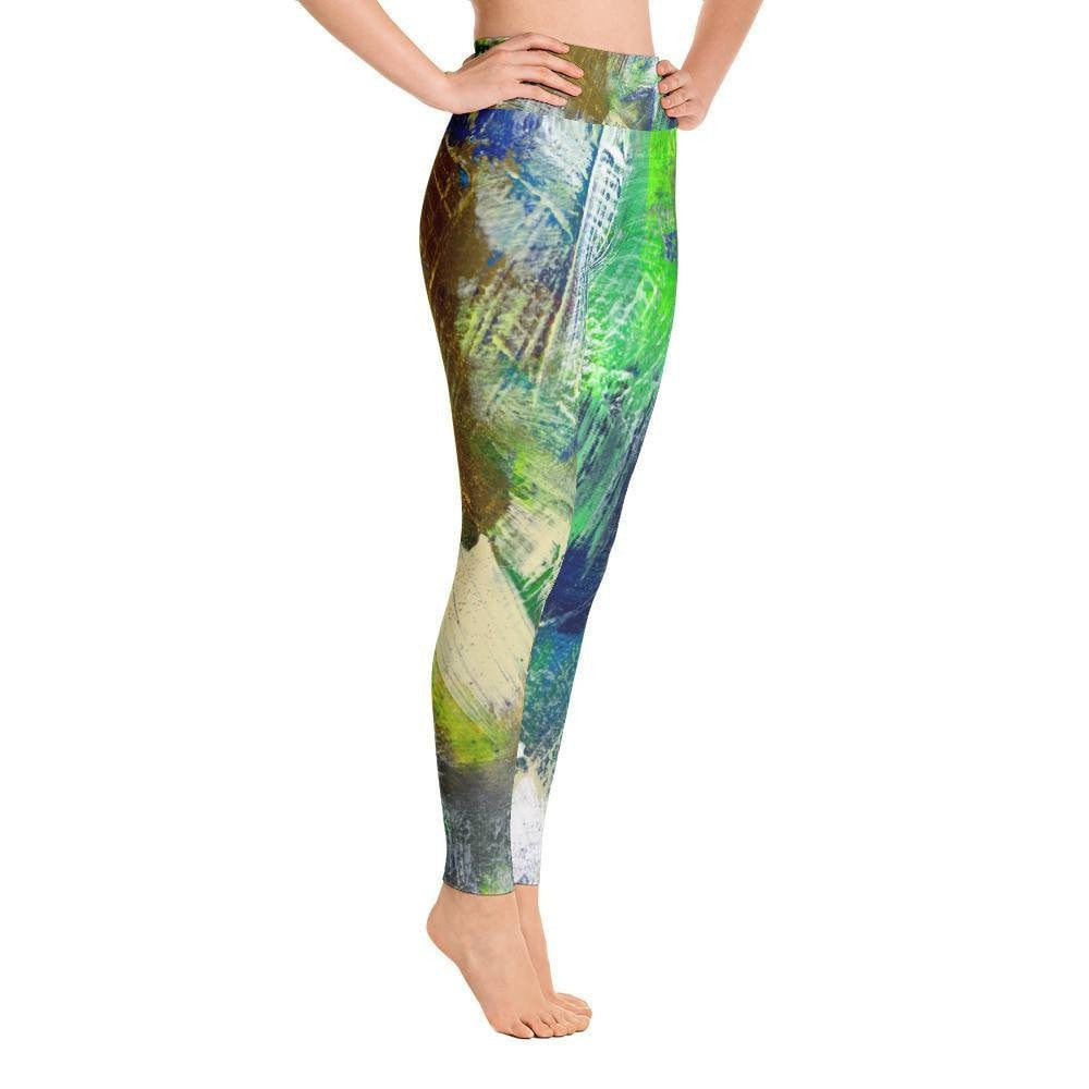For Now. Yoga Leggings Abstract Deep