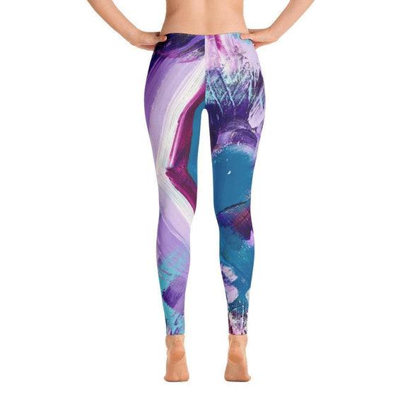 Hey You Good? Ankle Length Leggings Abstract Deep