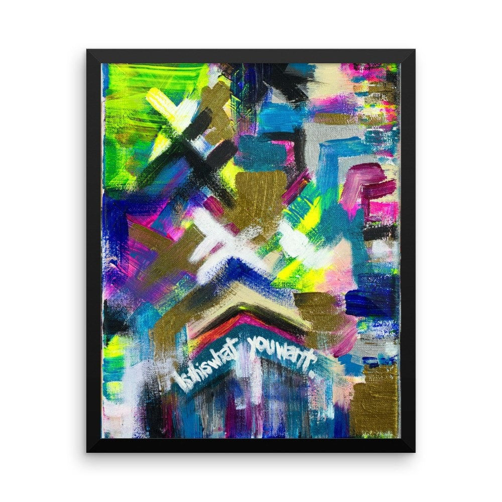 Is This What You Want. Enhanced Matte Paper Framed Poster Abstract Deep