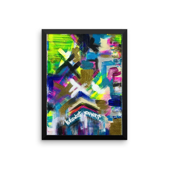 Is This What You Want. Premium Luster Photo Paper Framed Poster Abstract Deep