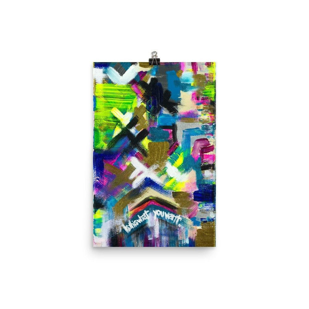 Is This What You Want. Premium Luster Photo Paper Poster Abstract Deep