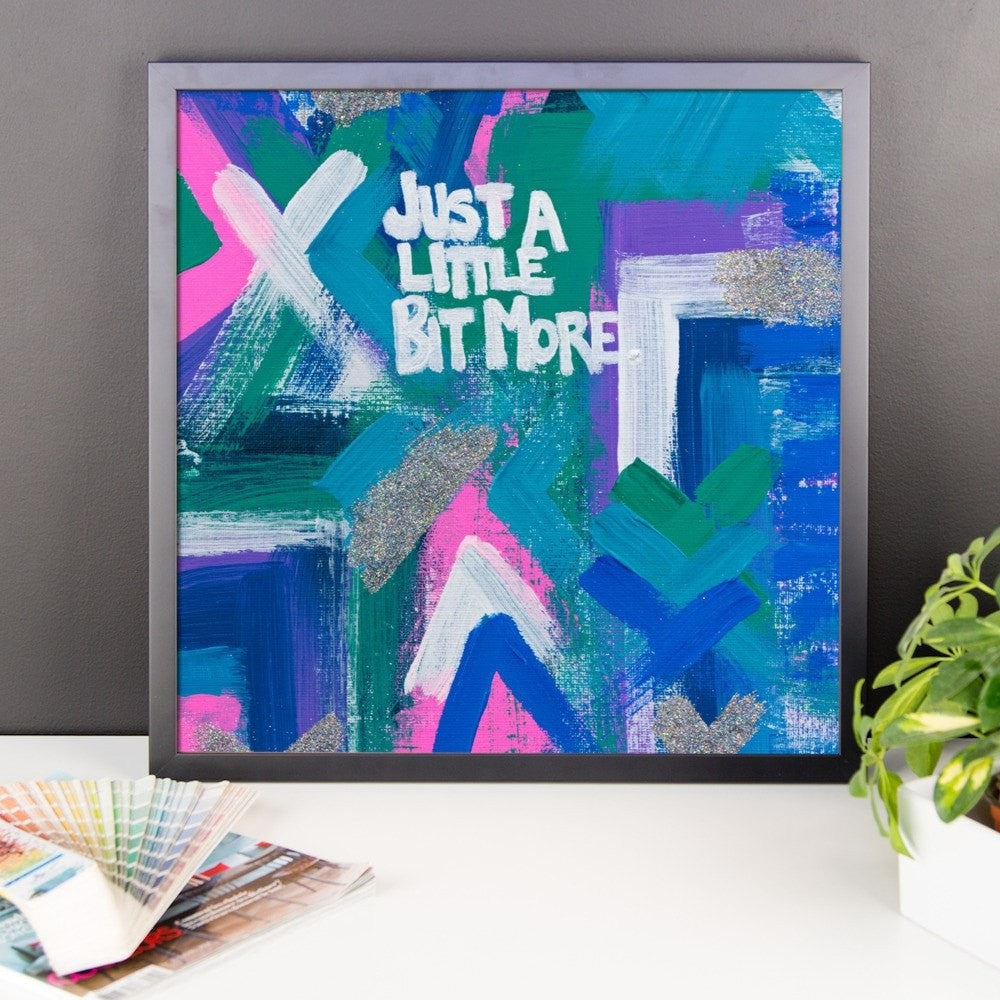 Just A Little Bit More. Enhanced Matte Paper Framed Poster Abstract Deep