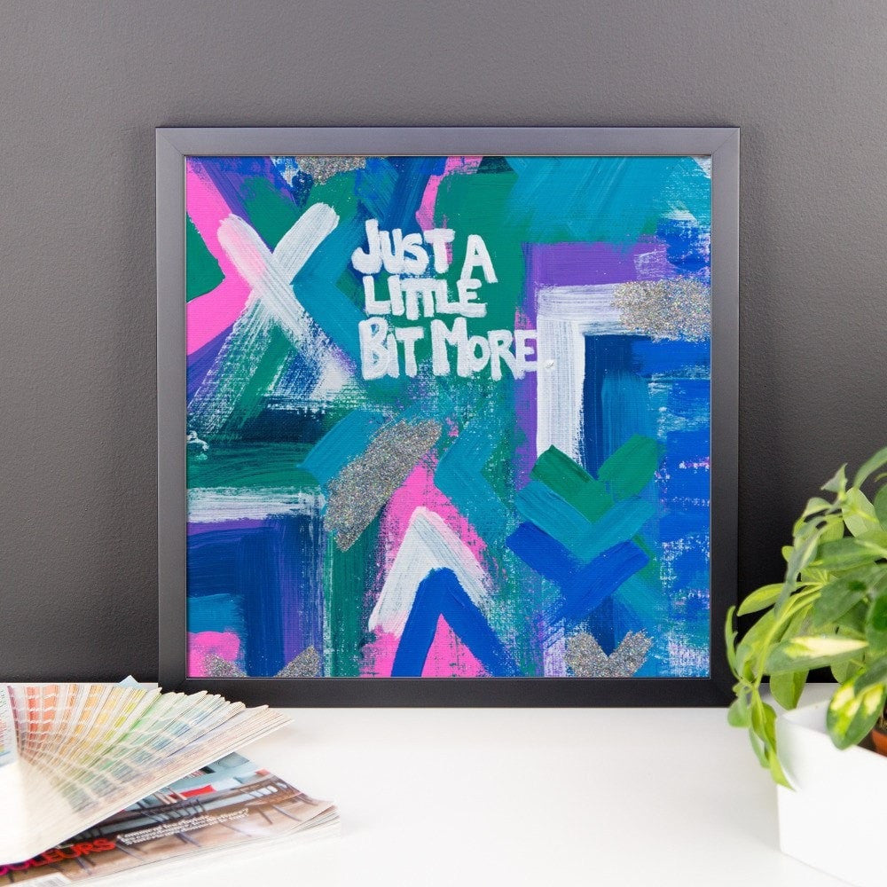 Just A Little Bit More. Premium Luster Photo Paper Framed Poster Abstract Deep