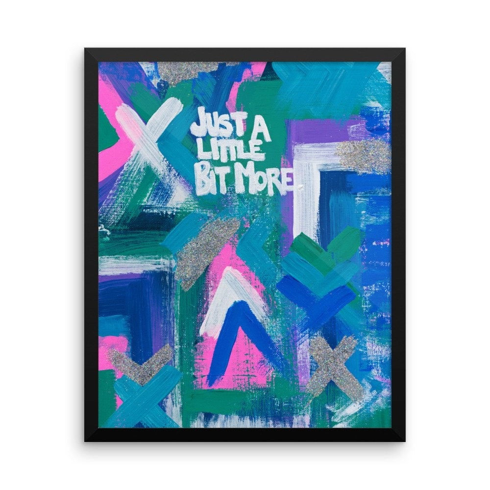 Just A Little Bit More. Premium Luster Photo Paper Framed Poster Abstract Deep