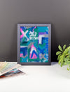 Just A Little Bit More. Premium Luster Photo Paper Framed Poster Abstract Deep