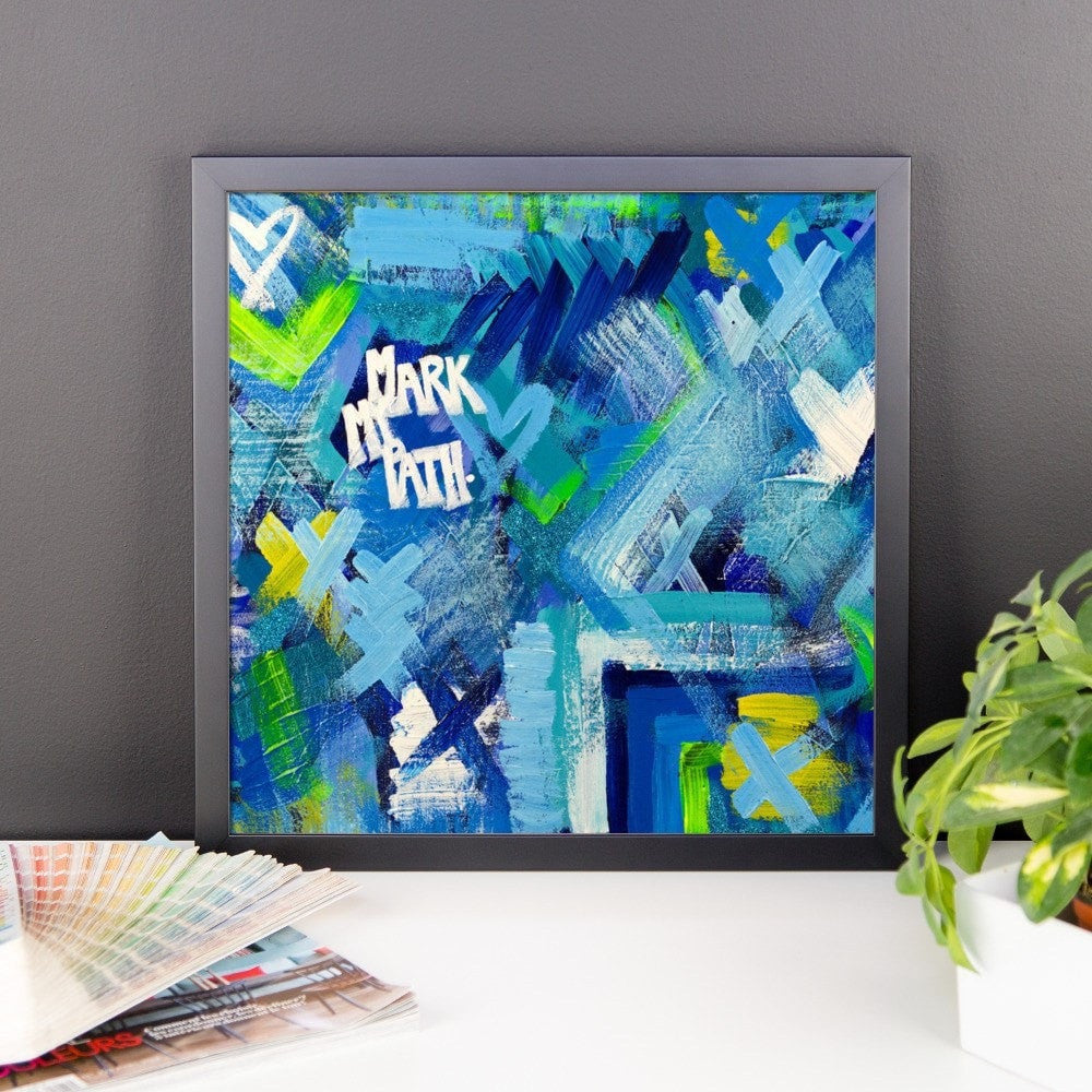 Mark My Path. Enhanced Matte Paper Framed Poster Abstract Deep