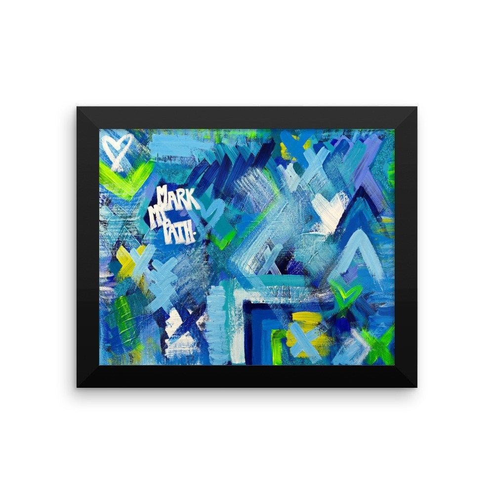 Mark My Path. Enhanced Matte Paper Framed Poster Abstract Deep