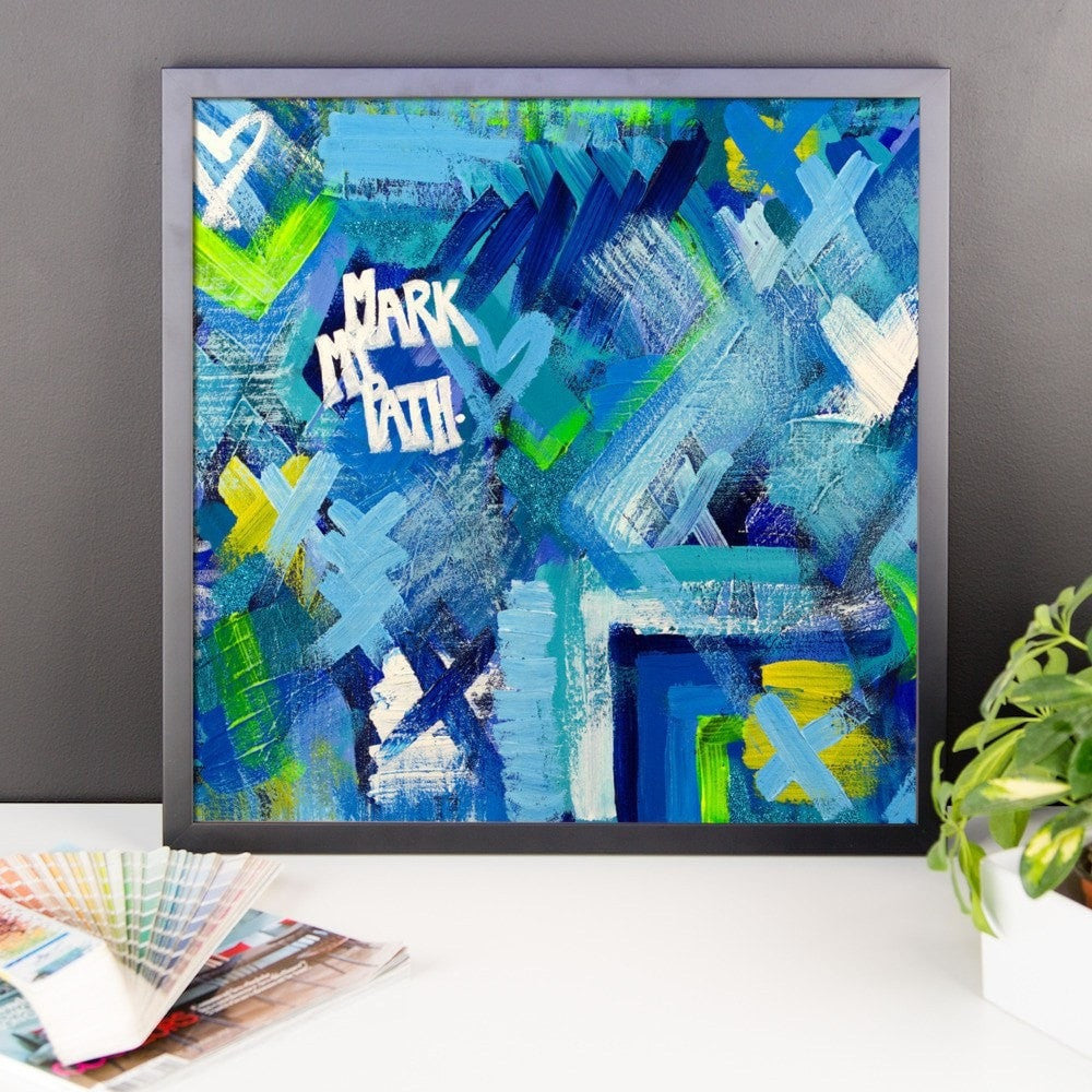 Mark My Path. Enhanced Matte Paper Framed Poster Abstract Deep