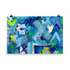 Mark My Path. Enhanced Matte Paper Poster Abstract Deep