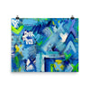 Mark My Path. Enhanced Matte Paper Poster Abstract Deep