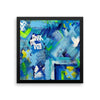 Mark My Path. Premium Luster Photo Paper Framed Poster Abstract Deep