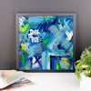 Mark My Path. Premium Luster Photo Paper Framed Poster Abstract Deep